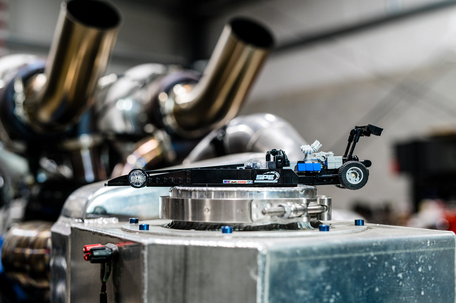 dragster brick toy rail car