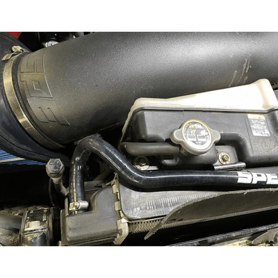 SPE Motorsport Coolant Hose Reroute Kit to radiator connection