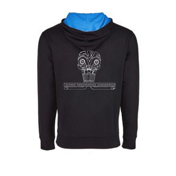 SPE Motorsport Lightweight Black & Blue Hoodie Snyder Performance