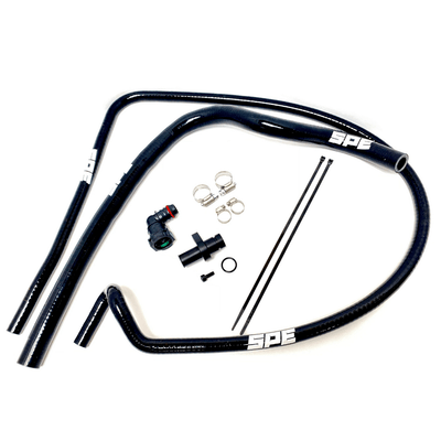 SPE Motorsport 6.7 Powerstroke Coolant Hose Reroute Kit - all laid out