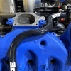 SPE 6.7 Powerstroke Coolant Hose Reroute Kit heater inlet close up